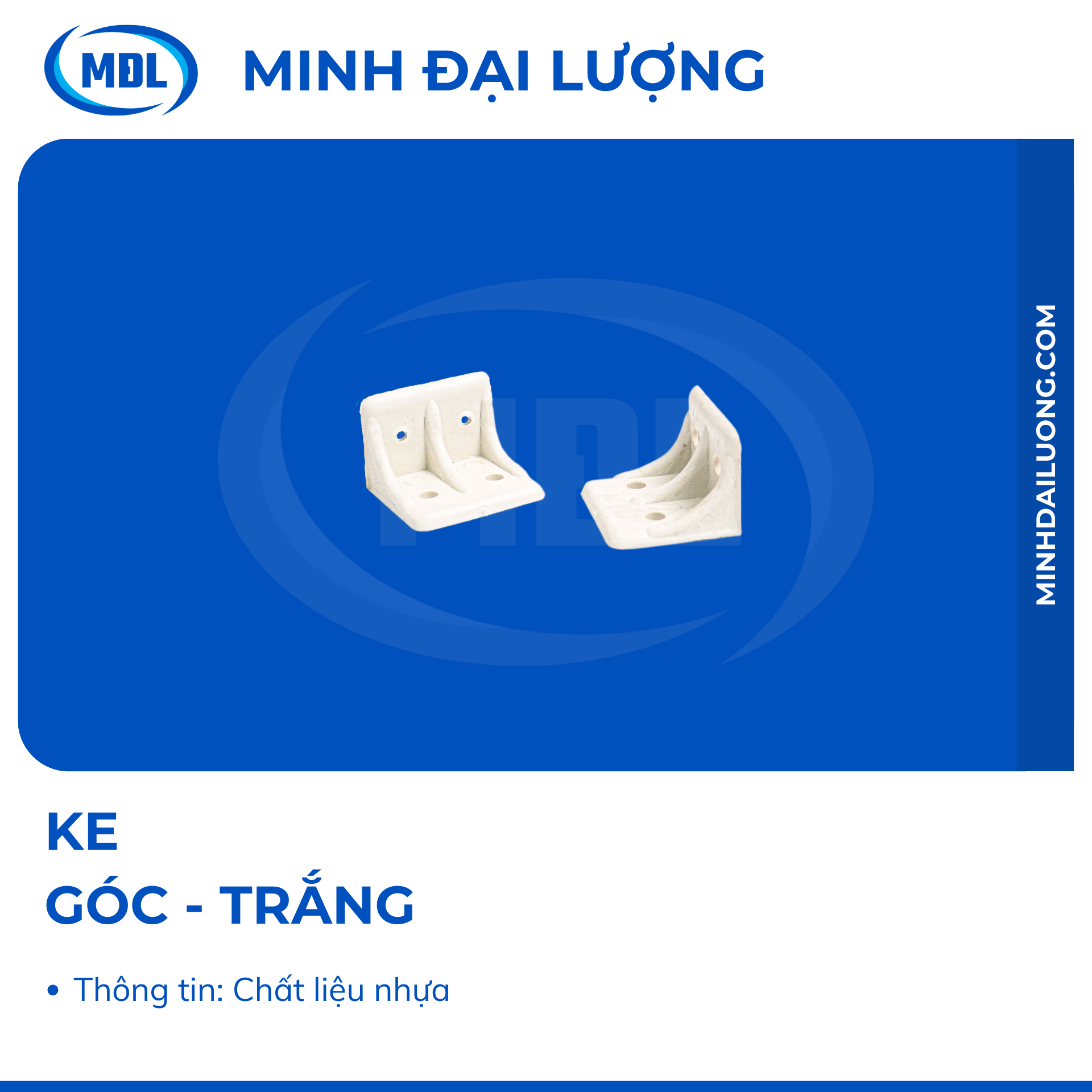 Ke góc trắng nhựa