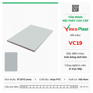 Tấm nhựa nội thất cao cấp Vincoplast màu vc19