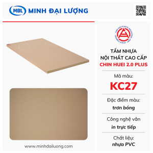 Tấm nhựa nội thất cao cấp Chin Huei 2.0 Plus màu KC27