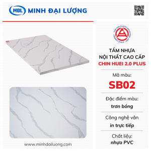 Tấm nhựa nội thất cao cấp Chin Huei 2.0 Plus màu SB02