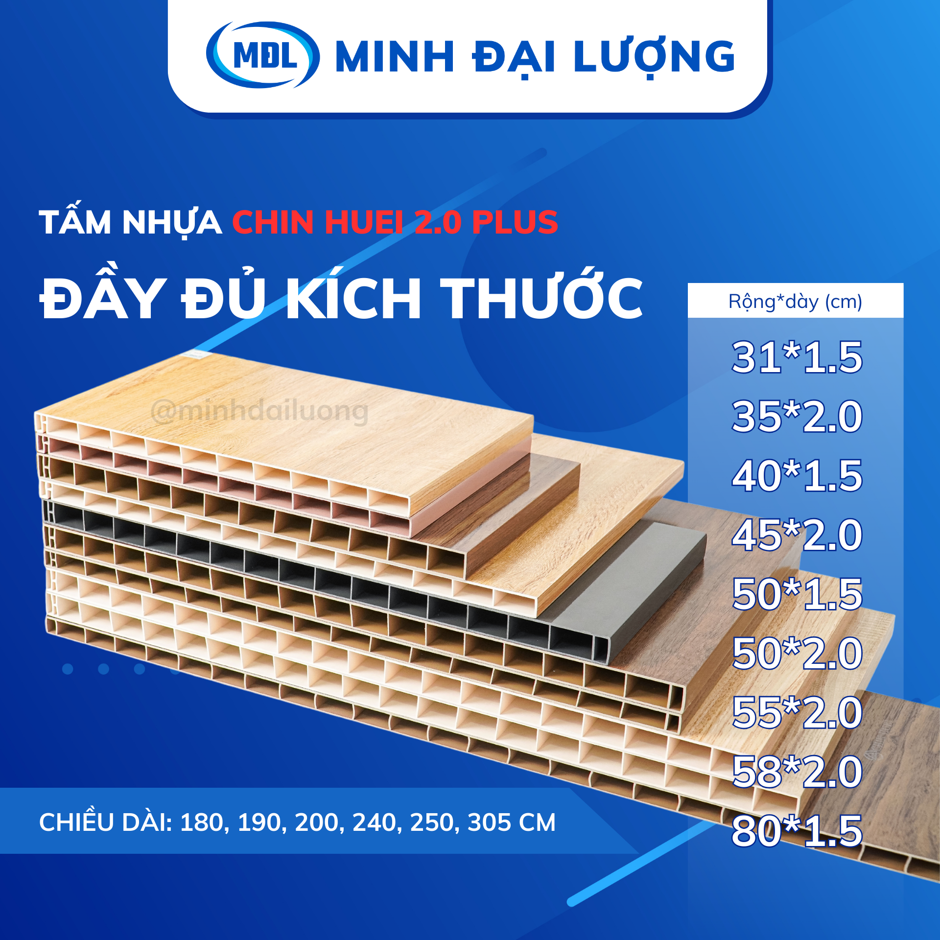 Tấm nhựa nội thất cao cấp Chin Huei 2.0 Plus