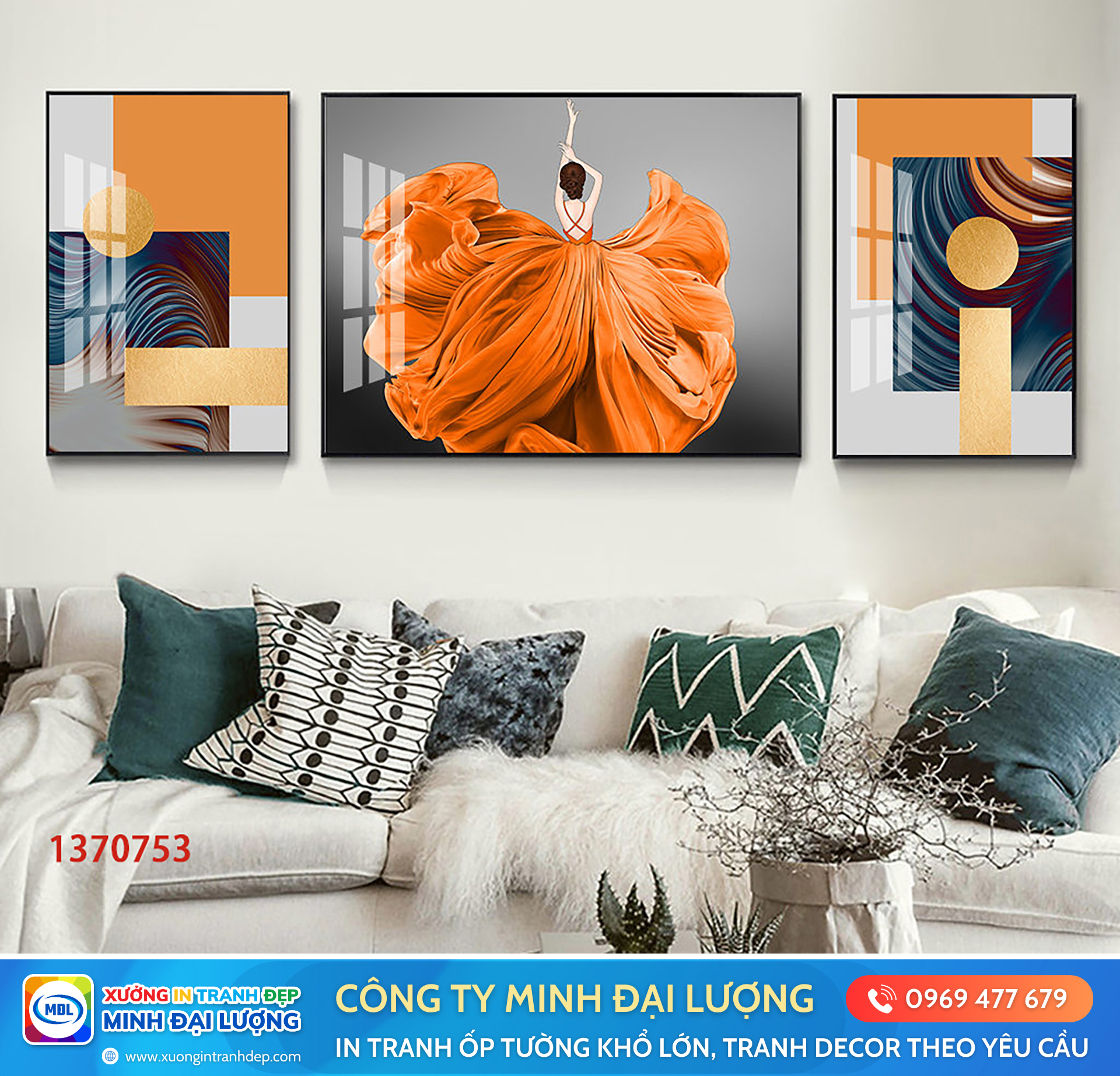 10 Xu Hướng Tranh Decor Nổi Bật Năm 2025 Tranh decor chân dung cô gái (1)
