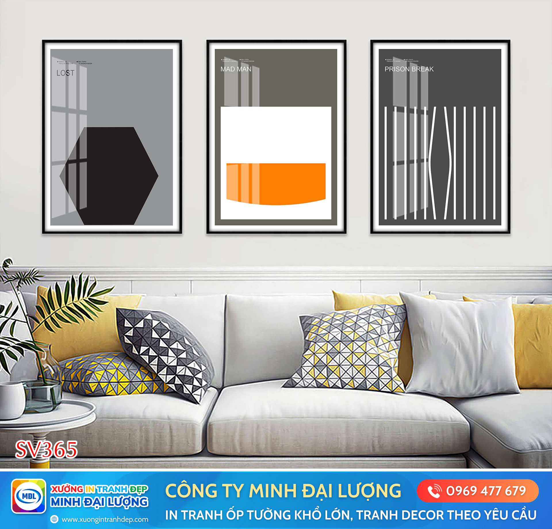 10 Xu Hướng Tranh Decor Nổi Bật Năm 2025 Tranh decor đen trắng tối giản (3)