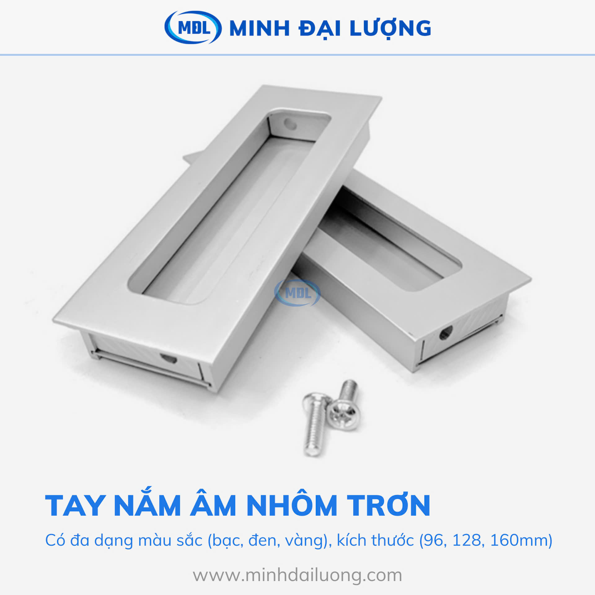 Tay nắm âm nhôm trơn - Minh Đại Lượng (1)