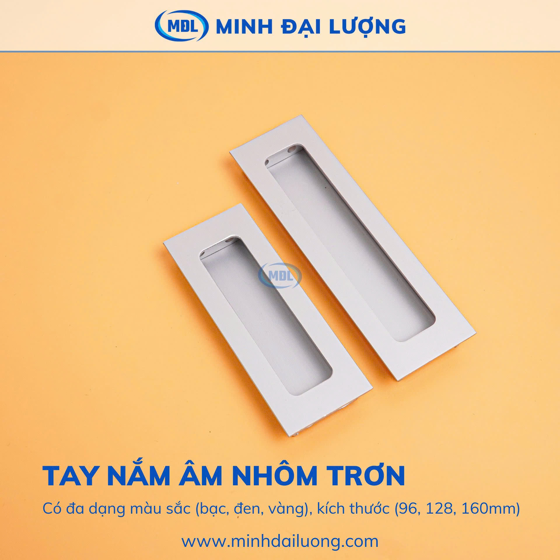 Tay nắm âm nhôm trơn - Minh Đại Lượng (2)