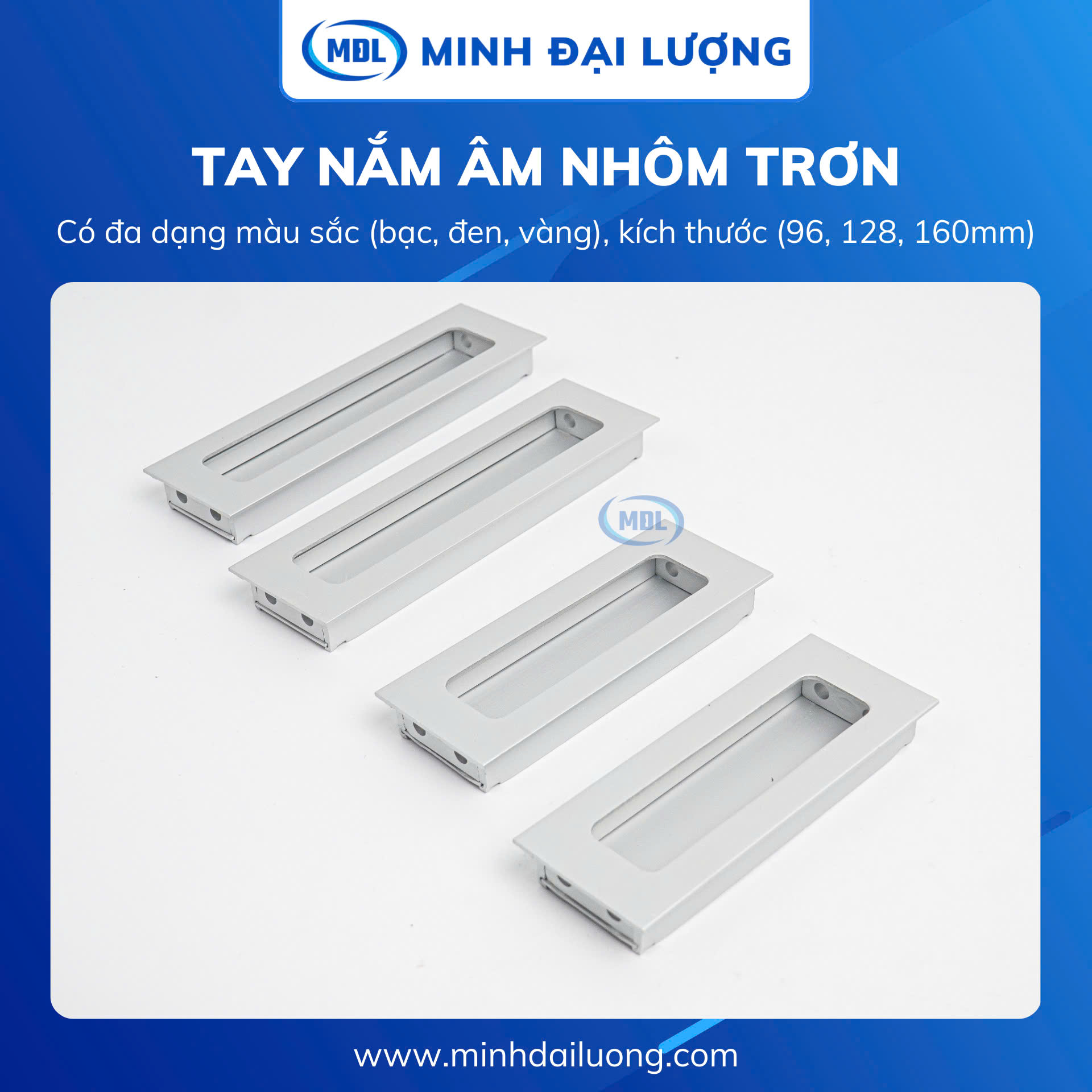 Tay nắm âm nhôm trơn - Minh Đại Lượng (3)