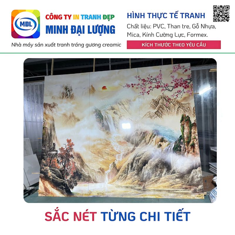 Nhà Máy Sản Xuất Tranh Tráng Gương Miền Nam - Minh Đại Lượng Nhà Máy Sản Xuất Tranh Ốp Tường