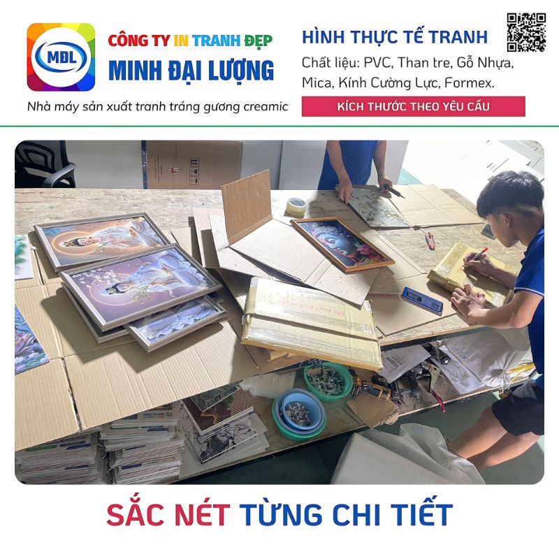 Tranh Treo Tường Giá Rẻ, Giá Sỉ Tại HCM - Nhận In Tranh Theo Yêu Cầu Tranh Treo Tường Tráng Gương