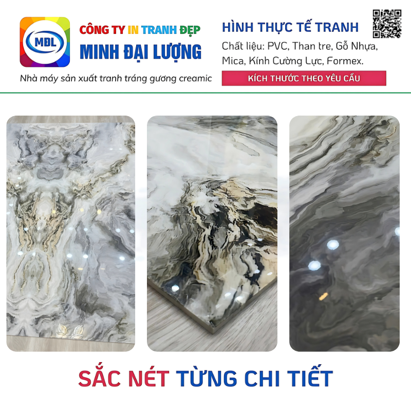 Tấm Vân Đá Ốp Tường Smartwall Minh Đại Lượng Ảnh Thực Tế